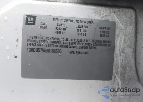 2009 Cadillac Cts Standard from USA, damaged, VIN 1G6DU57V690166608